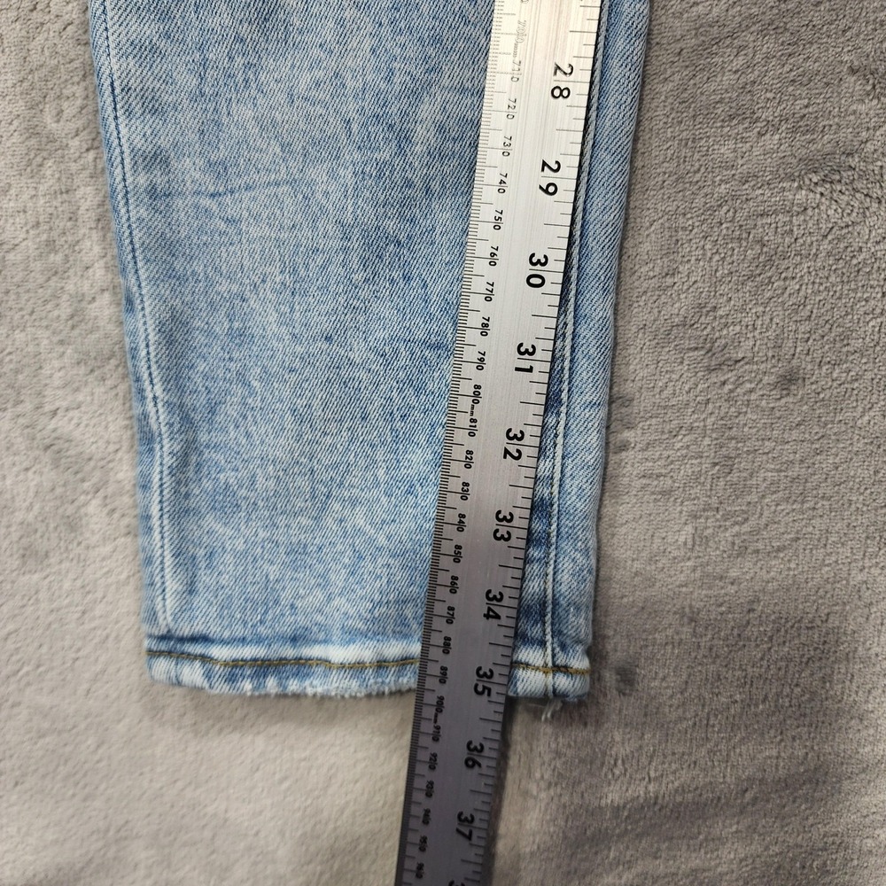 American Eagle Jeans Mens 30x36 Blue Skinny Distressed Stretch Denim Light Wash - Picture 13 of 15
